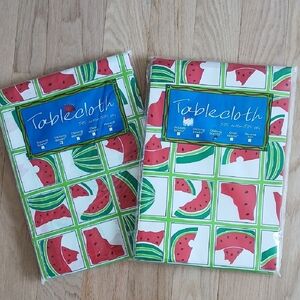 Watermelon Tablecloths 60x80 60x102 Cotton / Polyester USA Kohls NIP